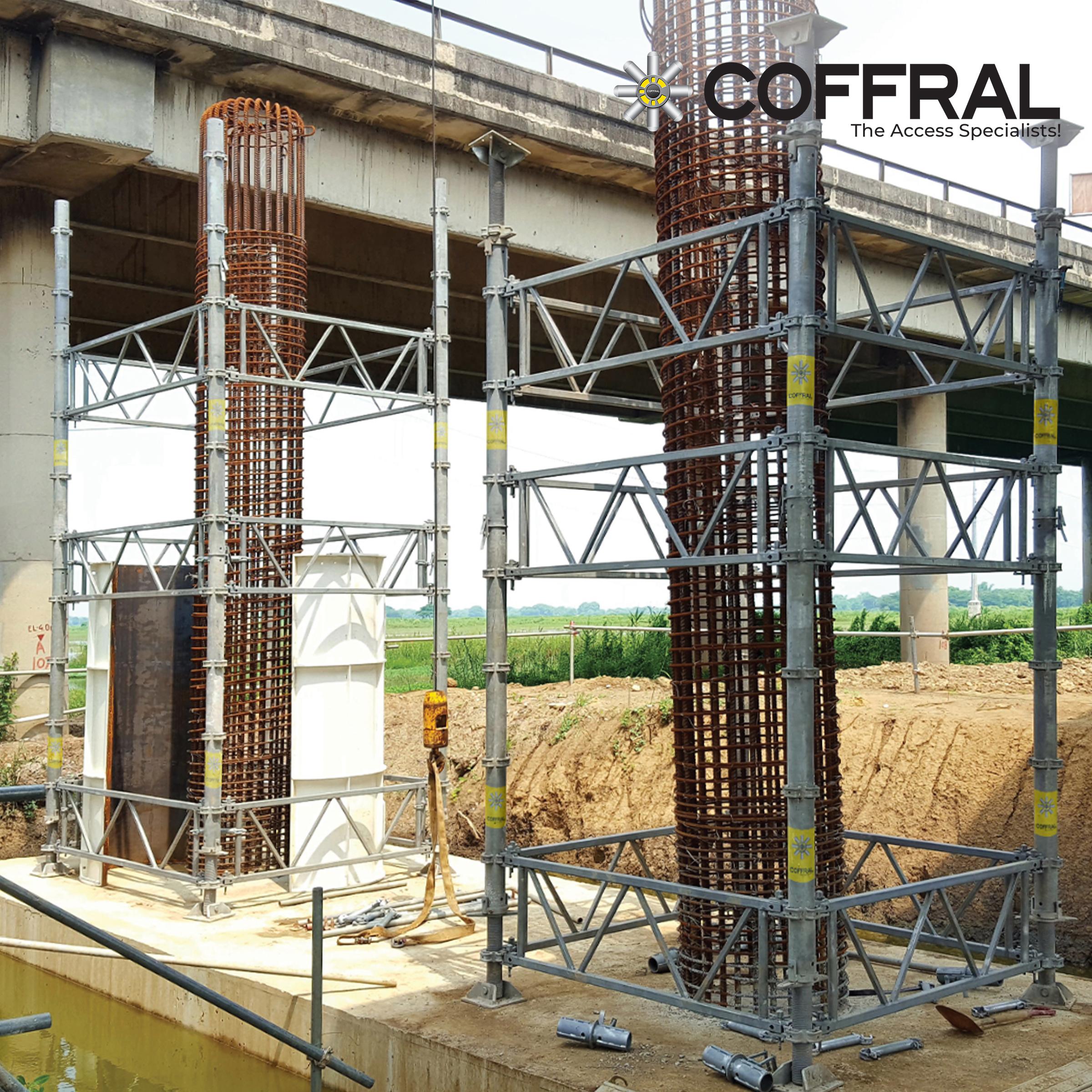 NLEX expansion Candaba viaduct. Coffral Atlas heavy duty shoring for bridge shoring.