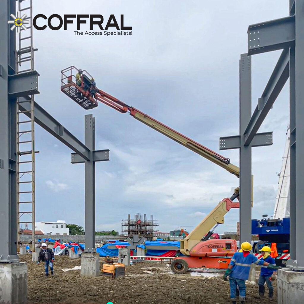 LBC warehouse project aerial platforms boom lift