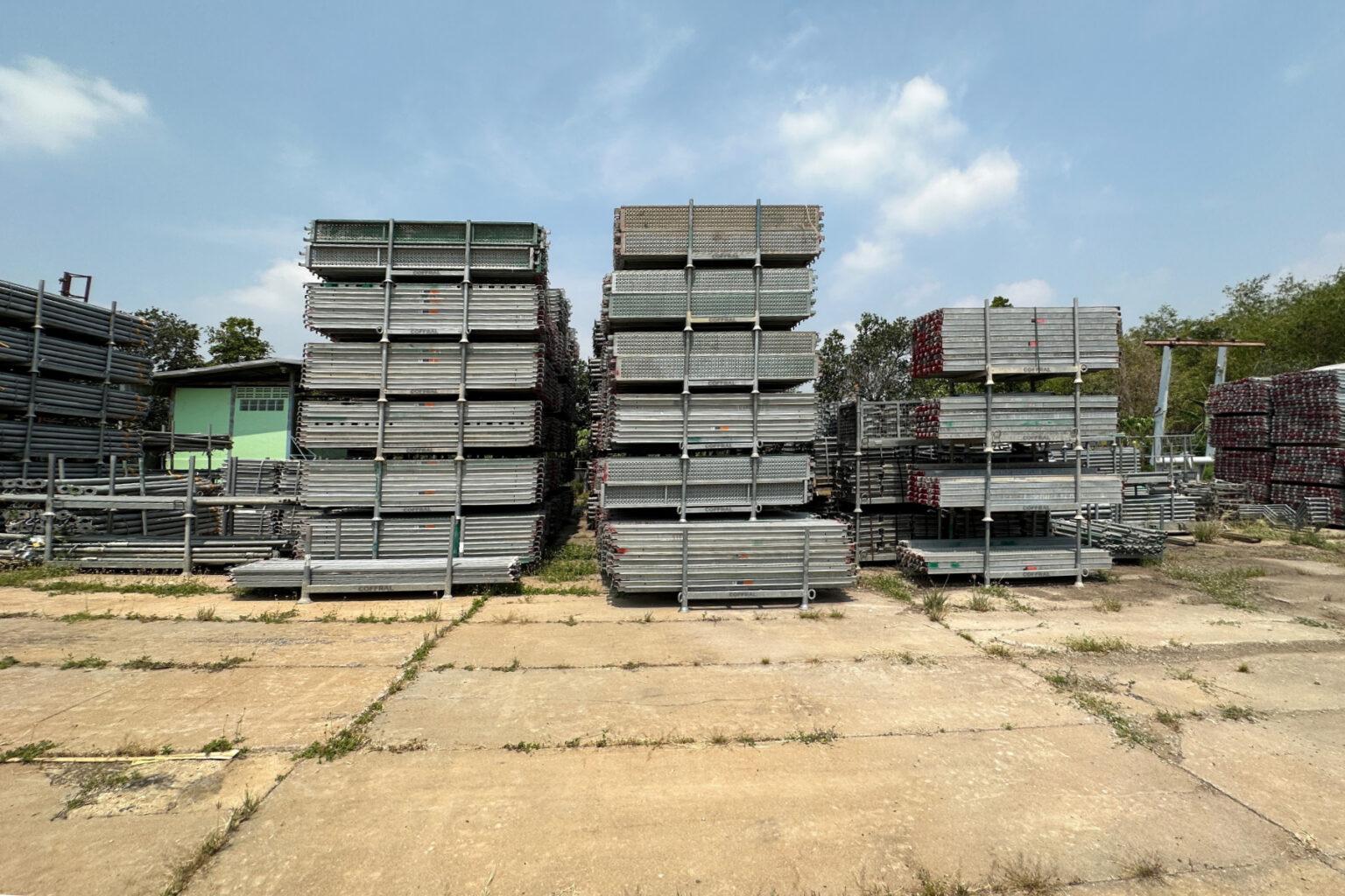 Coffral racks and crates. storage system in warehouse rental park